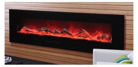Amantii WM-FM-72-8123-BG 72" Electric Fireplace - Wall Mount/Built In - WM-FM-72-8123-BG