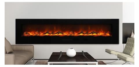 Amantii WM-FM-88-10023-BG 88" Electric Fireplace - Wall Mount/Built In - WM-FM-88-10023-BG
