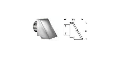 M&G DuraVent PelletVent Pro Square Horizontal Cap - 4PVP-HSC // 4PVP-HSC