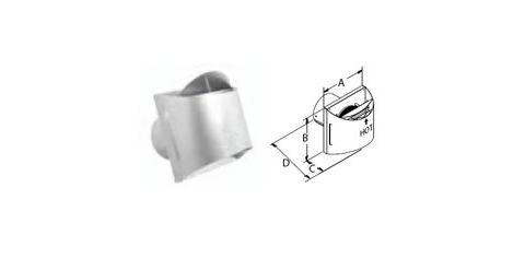 M&G DuraVent 4x6 DirectVent Pro High Wind Sconce Cap - 46DVA-HSCH // 46DVA-HSCH