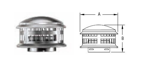 M&G DuraVent 4'' Round Gas Vent DuraCap - 4GVDC // 4GVDC