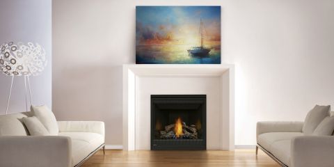 Fireplace in living room