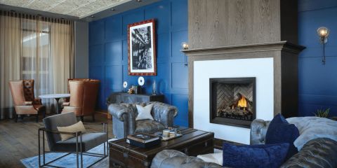 Firepace in living room