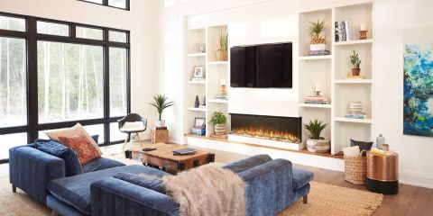 Napoleon Trivista Primis, Three-Sided Electric Fireplace Installed