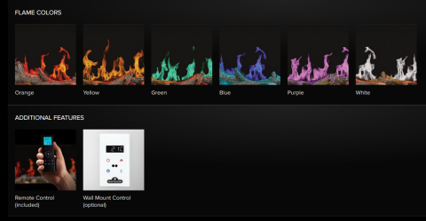 Napoleon Luminex Electric Fireplace Flame Colors and additional features