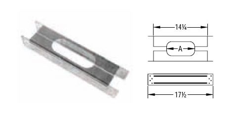 M&G DuraVent 6'' Oval Gas Vent Oval Firestop Spacer (requires 2) - 6GWFS // 6GWFS