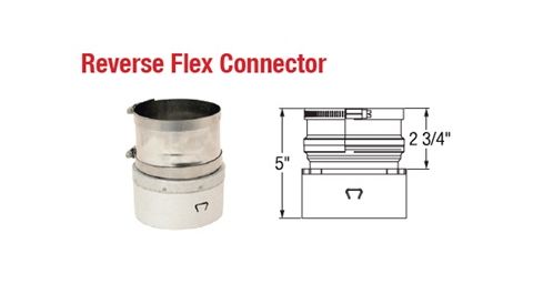 Selkirk 4 Ultimate Pellet Pipe Reverse Flex Connector - 824027 - 4UPP-FCR