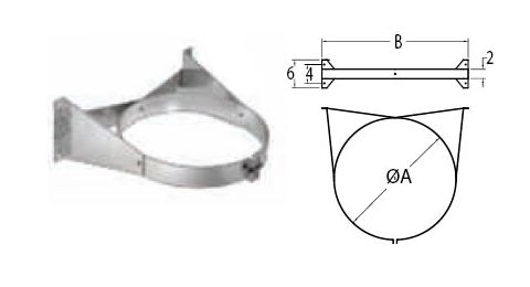 M&G DuraVent 16'' DuraTech Wall Strap - 99468GA // 16DT-WS