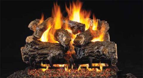 Real Fyre 24" G4 Burnt Rustic Oak Log Sets - HCHRG4-24