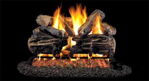 Real Fyre 18" G4 Charred Split Log Sets - CHSG4-18