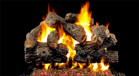Real Fyre 18" GX4 Charred Royal English Oak Log Sets - CHBGX4-18