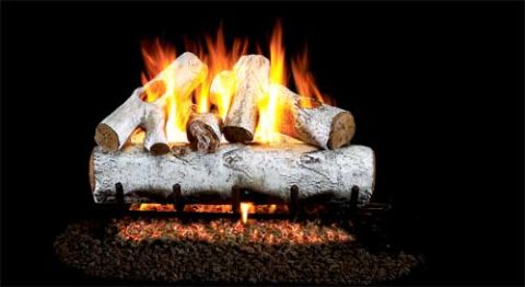 Real Fyre 18'' G4 White Birch Log Sets - WG4-18