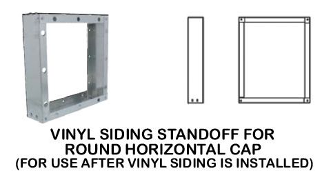 Selkirk 4x6 Direct-Temp Vinyl Siding Standoff For Round Horizontal Cap - Use AFTER Vinyl Siding Installed - 2006469 - 4DT-VSKB