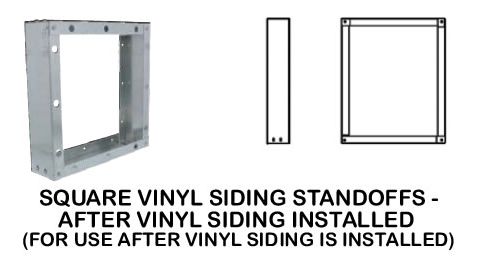 Selkirk 5x8 Direct-Temp Vinyl Siding Standoff For SQUARE Horizontal Cap (For 5DT-HC) - Use AFTER Vinyl Siding Installed - 2006472 - 5DT-VSSB