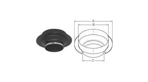 Selkirk 5" SuperPro Deluxe Black Ceiling Support - SPR5CSB