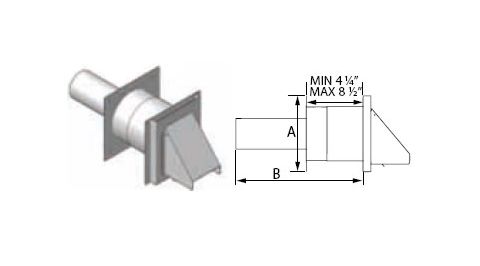 M&G DuraVent 3'' FasNSeal Wall Thimble w/Volumetric Damper - FSWTT3 // FSWTT3