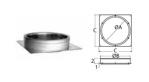 M&G DuraVent 16'' DuraTech Anchor Plate - 99441 // 16DT-AP