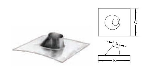M&G DuraVent 24'' Round Gas Vent Adjustable Roof Flashing - 24GVF // 24GVF