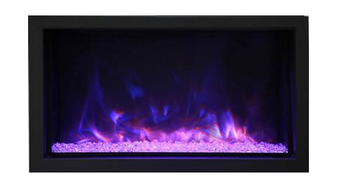 Amantii 40" Deep Indoor or Outdoor Electric Built-In only with black steel surround - BI-40-DEEP-XT