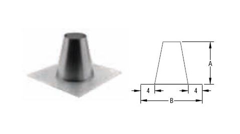M&G DuraVent 20'' Round Gas Vent Tall Cone Flat Flashing - 20GVFF // 20GVFF