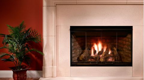 Majestic Reveal 42 42" Open Hearth B-Vent Gas Fireplace radiant unit with IntelliFire - RBV4842