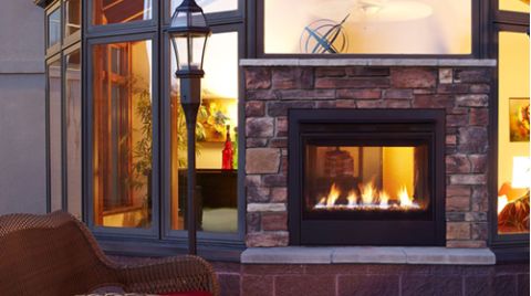 Majestic Twilight II Modern 36" Modern Indoor/Outdoor Gas Fireplace - TWILIGHT-II-MDC