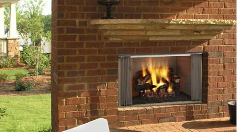 Majestic Villawood 42" Outdoor Wood Fireplace - ODVILLA-42T