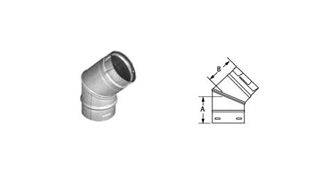 Security Chimneys 4" Secure Pellet Elbow - 45 Degree - 4SPVE45