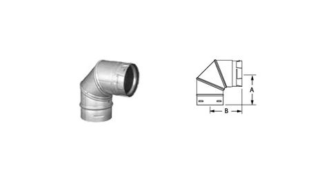 Security Chimneys 4" Secure Pellet Elbow - 90 Degree Black - 4SPVBE90