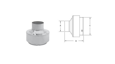 Selkirk 4" Direct-Temp Direct Vent Pellet Termination Adapter - 4DT-VPTA