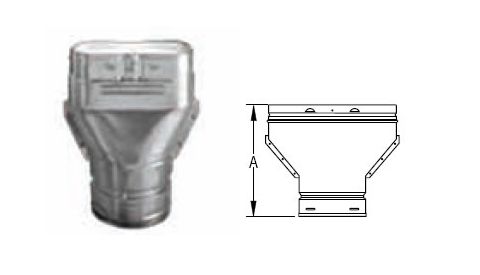 M&G DuraVent 6'' Oval Gas Vent Round-to-Oval Adapter - 6GWARO // 6GWARO