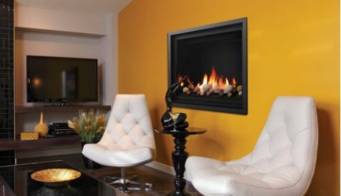 Kingsman Zero Clearance Clean View Direct Vent Gas Fireplace - 39" Wide - Tempered - ZCV39
