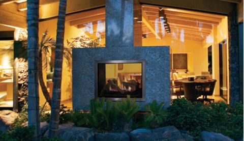 Superior 40" Direct-Vent Fireplace, Top Vent, See-Through, Louverless - DRT63ST