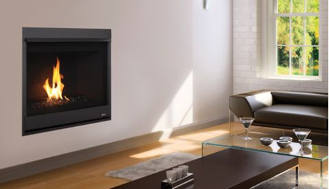 Superior 40" Direct-Vent Fireplace, Top or Rear Vent, Louverless - DRC2040