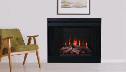 Superior 33" Electric Fireplaces, Radiant, Front View - ERT3033