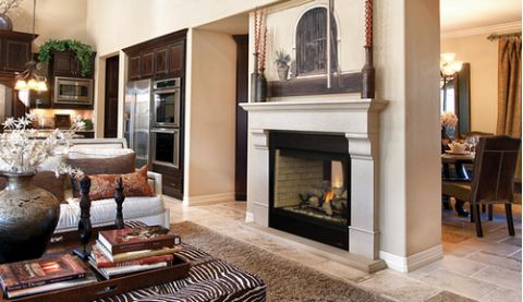 Astria Marin 40ST B-Vent Fireplace, See-Through, Radiant - MARIN40ST