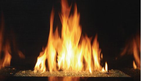 Superior 45" Direct-Vent Gas Fireplace, Top Vent flame image