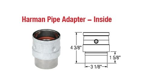 Selkirk 3 Ultimate Pellet Pipe Harman Pipe Adapter - Inside - 823029 - 3UPP-HAA2