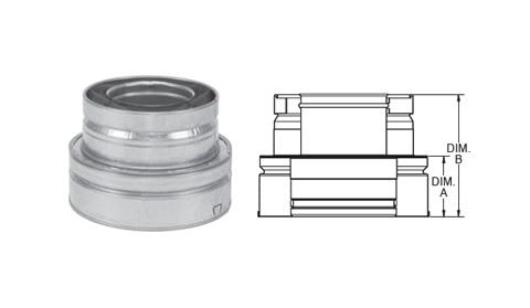 Selkirk 5x8 Direct-Temp To 4x6 Direct-Temp Reducer - 1605364 - 5DT-R4