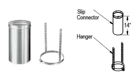 M&G DuraVent 8'' DuraLiner Slip Connector and Hanger - 4871 // 8DLR-SCH