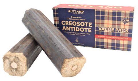 Rutland Creosote Antidote - Chimney Cleaning Fire Logs - 2-Pack - 98A