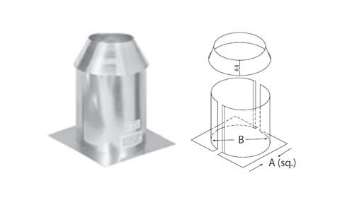 Selkirk MetalBest 6" Ultra-Temp Retrofit Attic Insulation Shield - Two Piece - 206491 - 6T-RAIS