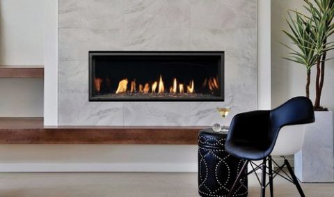 Kingsman Zero Clearance Direct Vent Linear Gas Fireplace - 60" Wide - ZCVRB60