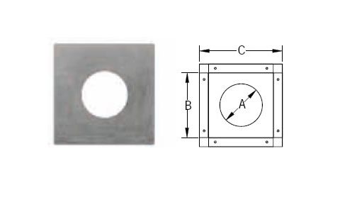 M&G DuraVent 10'' Round Gas Vent Firestop Spacer - 10GVFS // 10GVFS