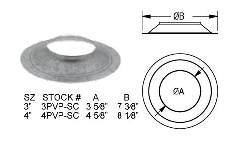 M&G DuraVent PelletVent Pro Storm Collar - 3PVP-SC // 3PVP-SC