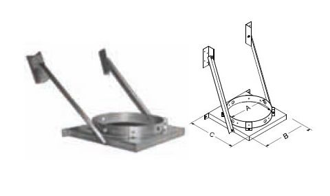 M&G DuraVent 12'' DuraTech Tee Support Bracket - 99272GA // 12DT-TSB
