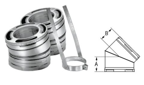 M&G DuraVent 6'' DuraPlus 30 Degree Elbow Kit - Galvalume - 9066KIT // 6DP-E30K