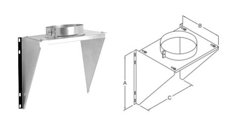 Selkirk 6" SuperPro Adjustable Intermediate Wall Support - JSC6AIWS