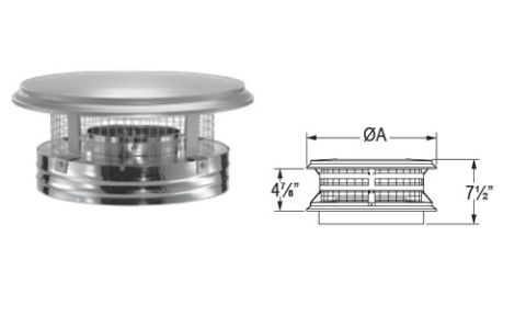 M&G DuraVent 6'' DuraPlus Chimney Cap - 9084 // 6DP-VC