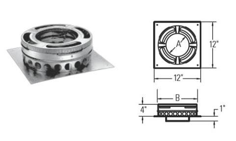 M&G DuraVent 6'' DuraPlus Base Plate - 9001 // 6DP-BP
